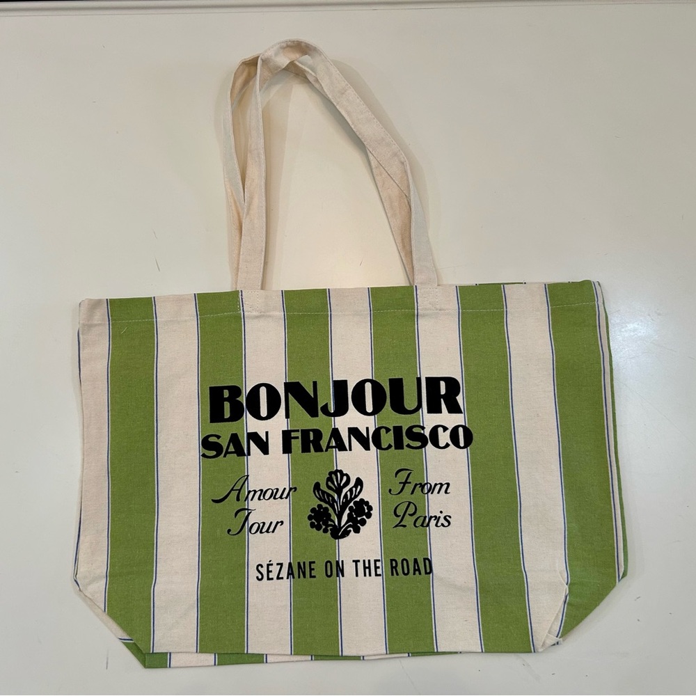 Sézane Striped Tote Bag